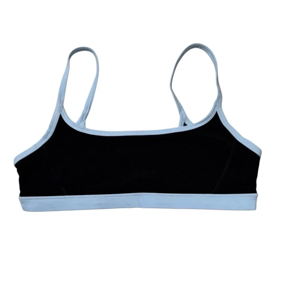 Athleta Square Neck Bra A-C NWT LARGE BLACK - Picture 6 of 7